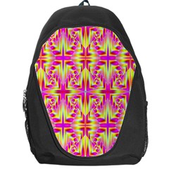 Pink And Yellow Rave Pattern Backpack Bag