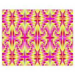 Pink And Yellow Rave Pattern Double Sided Flano Blanket (medium) 