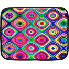 Psychedelic Checker Board Fleece Blanket (mini)