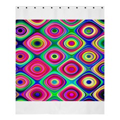 Psychedelic Checker Board Shower Curtain 60  X 72  (medium)  by KirstenStar