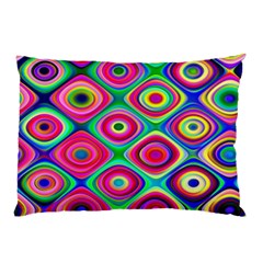 Psychedelic Checker Board Pillow Cases (two Sides)