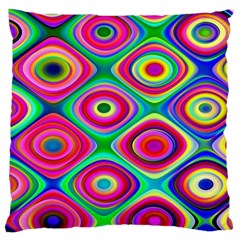 Psychedelic Checker Board Large Cushion Cases (one Side) 