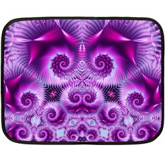 Purple Ecstasy Fractal Artwork Fleece Blanket (mini) by KirstenStar