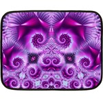 Purple Ecstasy Fractal artwork Double Sided Fleece Blanket (Mini)  35 x27  Blanket Front