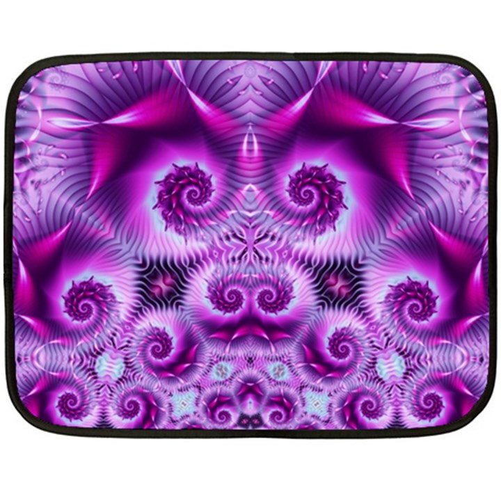 Purple Ecstasy Fractal artwork Double Sided Fleece Blanket (Mini) 