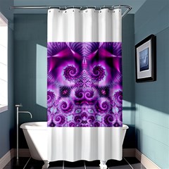 Purple Ecstasy Fractal Artwork Shower Curtain 36  X 72  (stall) 