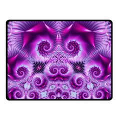 Purple Ecstasy Fractal Artwork Double Sided Fleece Blanket (small) 