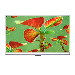 Tropical Floral Print Business Card Holders