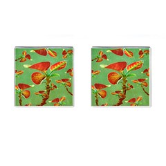 Tropical Floral Print Cufflinks (square)