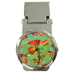 Tropical Floral Print Money Clip Watches