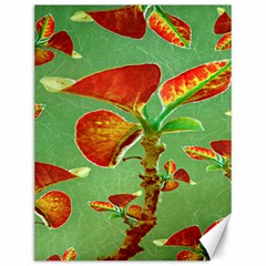 Tropical Floral Print Canvas 12  X 16  