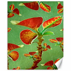 Tropical Floral Print Canvas 16  X 20  