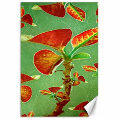 Tropical Floral Print Canvas 20  X 30  