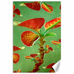 Tropical Floral Print Canvas 24  X 36  by dflcprints