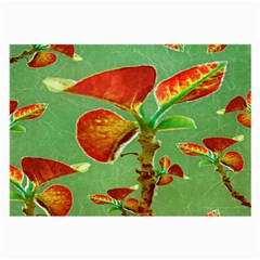 Tropical Floral Print Large Glasses Cloth