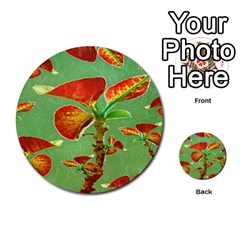 Tropical Floral Print Multi-purpose Cards (round)  by dflcprints