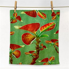 Tropical Floral Print Face Towel