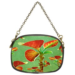 Tropical Floral Print Chain Purses (one Side) 