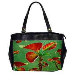 Tropical Floral Print Office Handbags by dflcprints