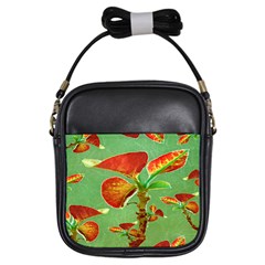 Tropical Floral Print Girls Sling Bags