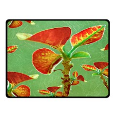 Tropical Floral Print Fleece Blanket (small) by dflcprints