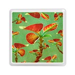 Tropical Floral Print Memory Card Reader (Square)  Front