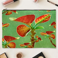 Tropical Floral Print Cosmetic Bag (xxxl) 