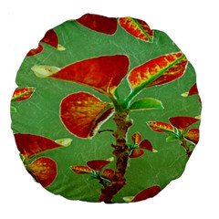 Tropical Floral Print Large 18  Premium Round Cushions