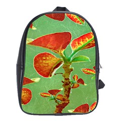 Tropical Floral Print School Bags (xl) 