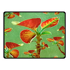 Tropical Floral Print Double Sided Fleece Blanket (small) 