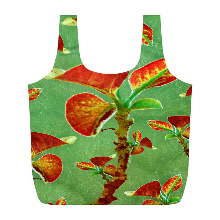 Tropical Floral Print Full Print Recycle Bags (L) 