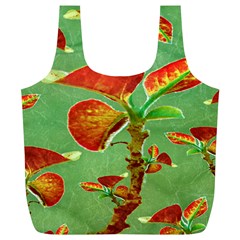 Tropical Floral Print Full Print Recycle Bags (l) 