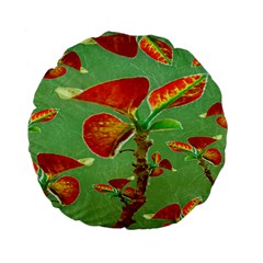 Tropical Floral Print Standard 15  Premium Flano Round Cushions