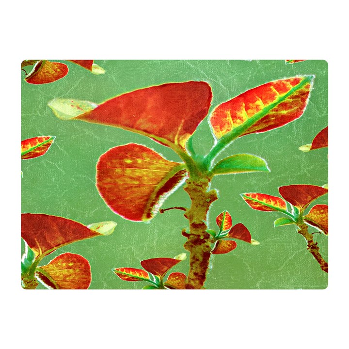 Tropical Floral Print Double Sided Flano Blanket (Mini) 