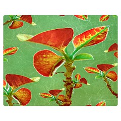 Tropical Floral Print Double Sided Flano Blanket (medium) 