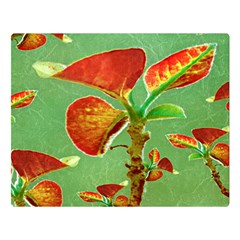 Tropical Floral Print Double Sided Flano Blanket (large) 