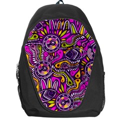 Purple Tribal Abstract Fish Backpack Bag by KirstenStar