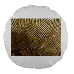 Brushed Gold 050549 Large 18  Premium Round Cushions by AlteredStates