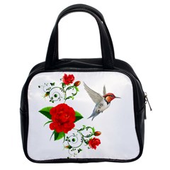 Red Roses Decor Clipart Classic Handbags (2 Sides)