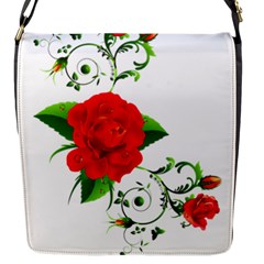 Red Roses Decor Clipart Flap Messenger Bag (s)