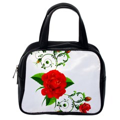 Rose Garden Classic Handbags (one Side)