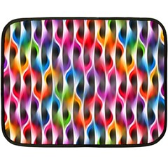 Rainbow Psychedelic Waves  Fleece Blanket (mini)