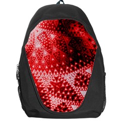 Red Fractal Lace Backpack Bag by KirstenStar