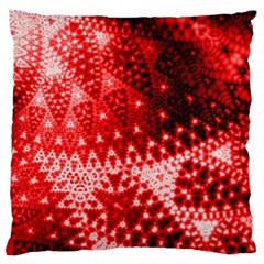 Red Fractal Lace Standard Flano Cushion Cases (two Sides) 