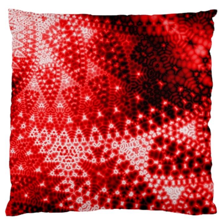 Red Fractal Lace Standard Flano Cushion Cases (Two Sides) 