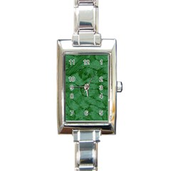 Woven Skin Green Rectangle Italian Charm Watches