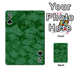 Woven Skin Green Playing Cards 54 Designs 