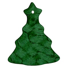 Woven Skin Green Christmas Tree Ornament (2 Sides) by InsanityExpressed