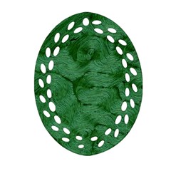 Woven Skin Green Ornament (oval Filigree) 