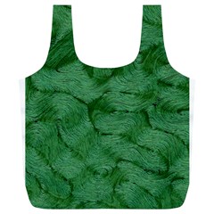 Woven Skin Green Full Print Recycle Bags (l) 